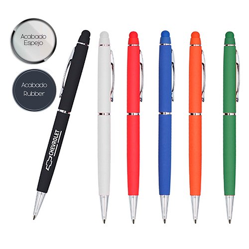 plumas ejecutivas promocionales de colores con mecanismo retráctil