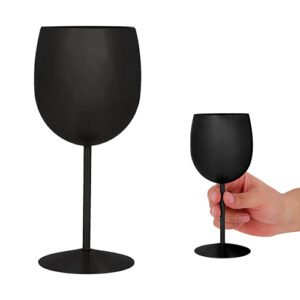 copa de vino e acero inoxidable color negro